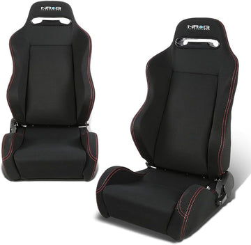 Reclinable Racing Seat Cloth with Red Stitching set