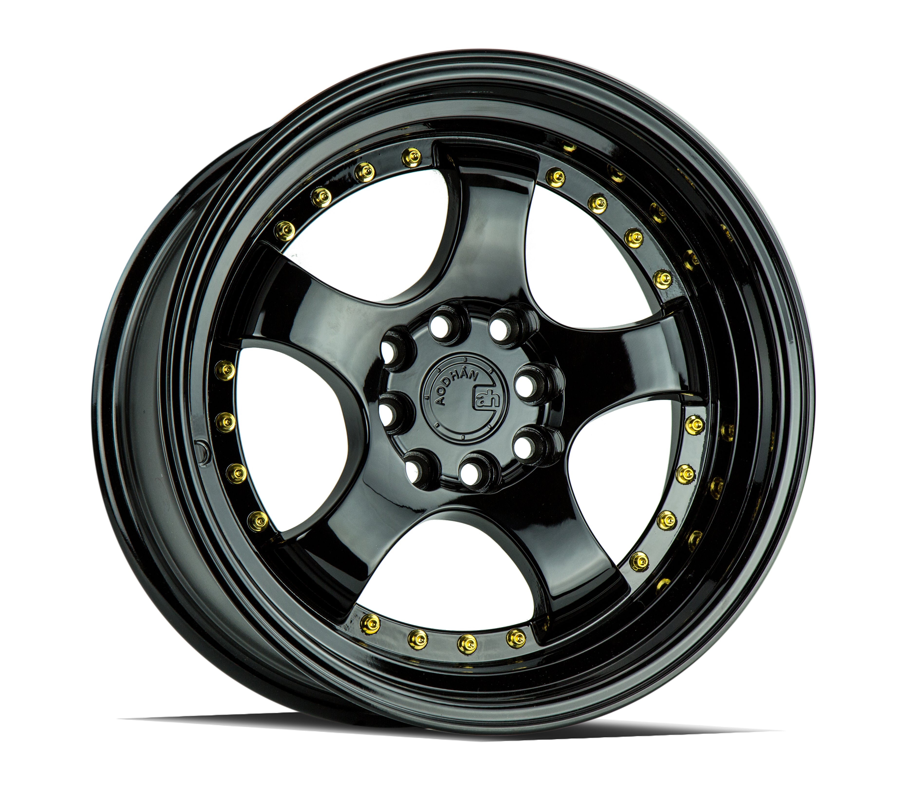 AodHan AH03 Gloss Black W /Gold Rivets