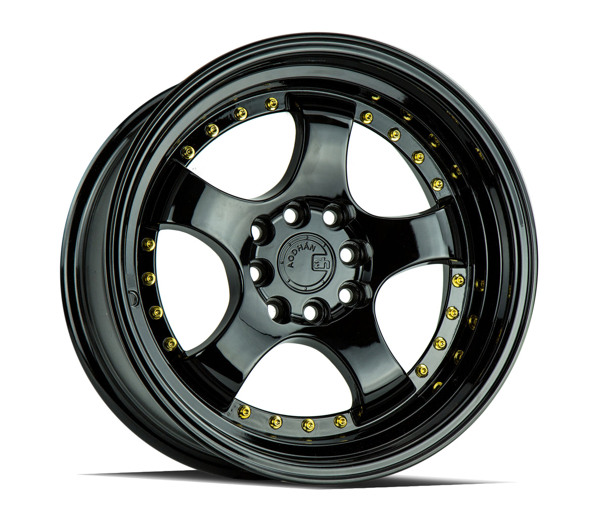 AodHan AH03 Gloss Black W /Gold Rivets