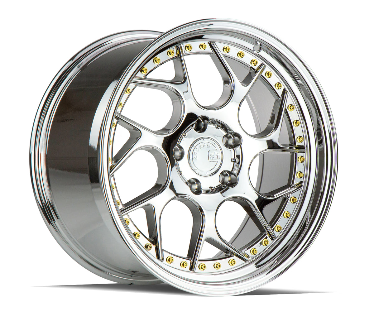 AodHan DS01 Vacuum Chrome w/ Gold Rivets