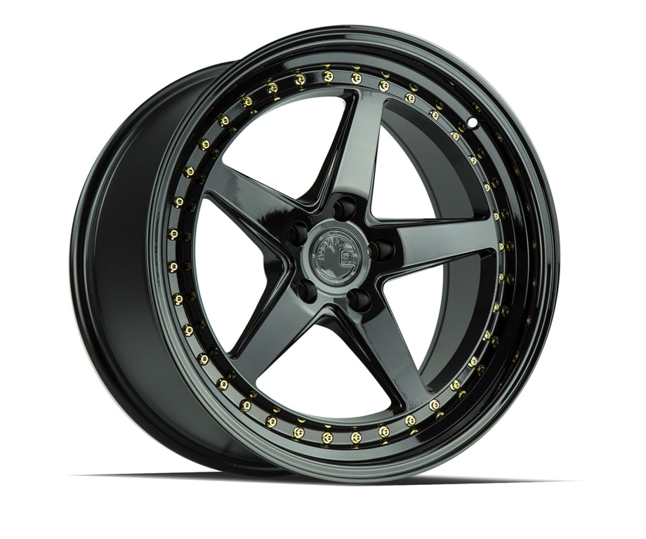 AodHan DS05 Gloss Black W /Gold Rivets