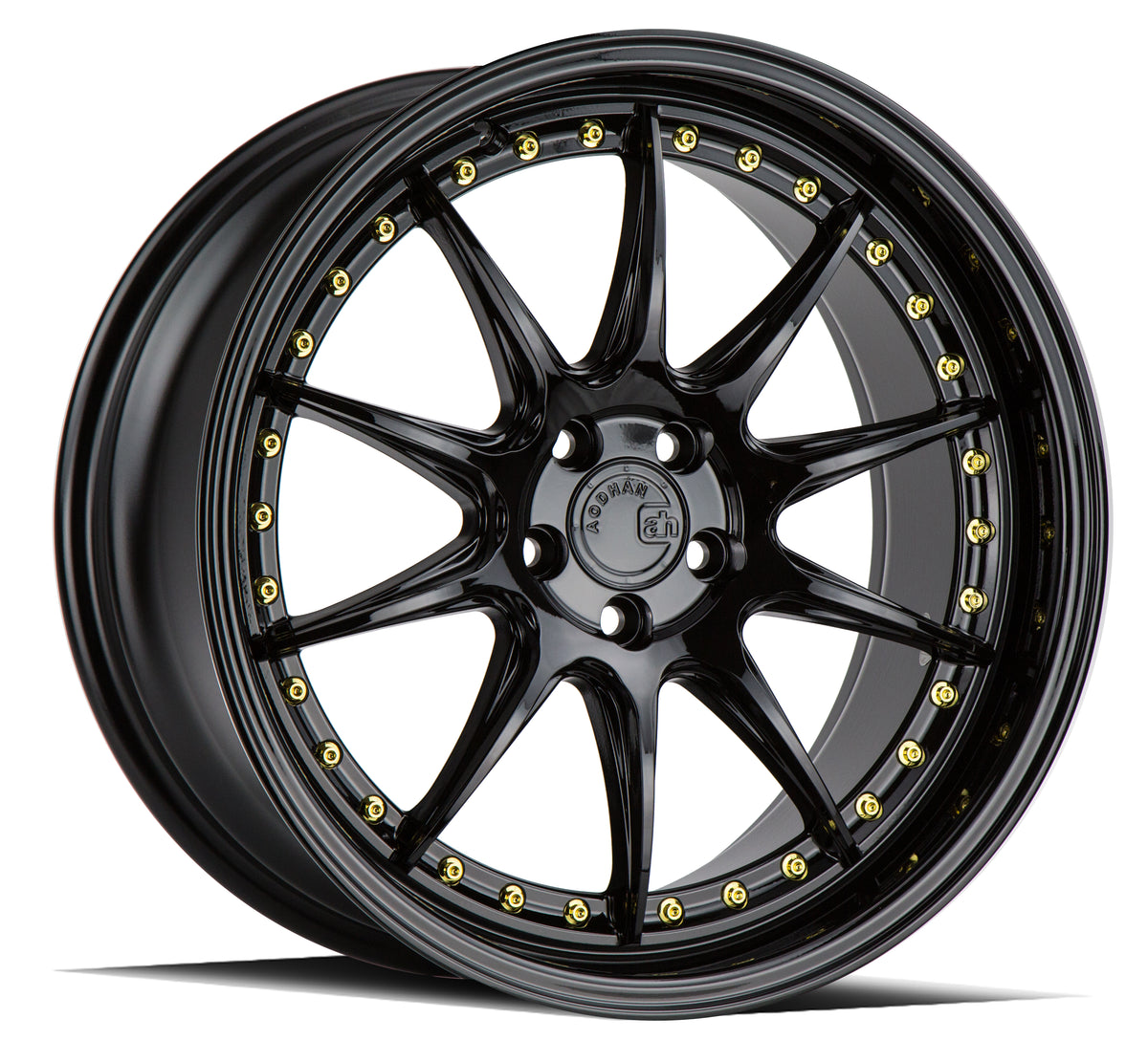 AodHan DS07 Gloss Black W /Gold Rivets