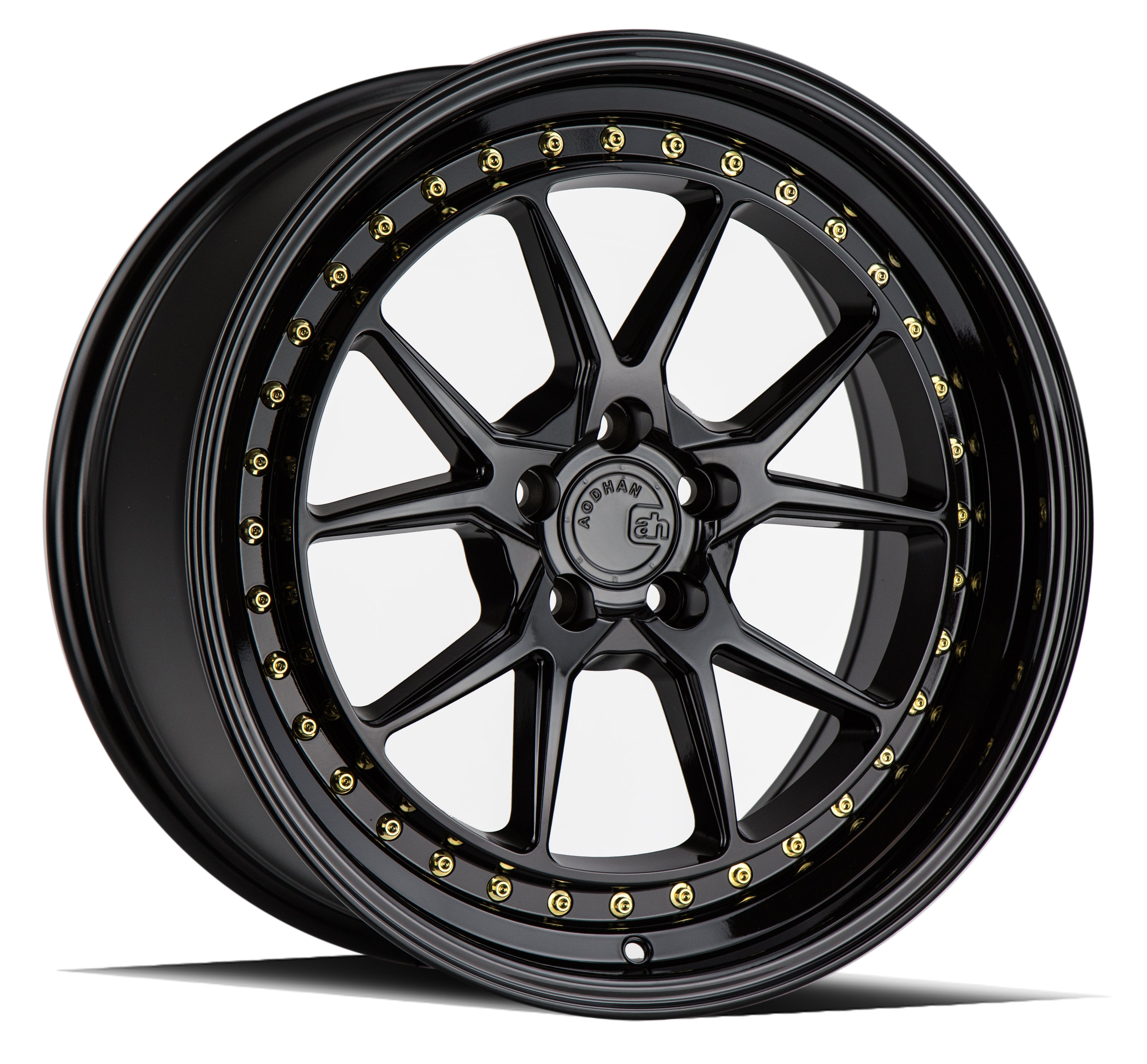 AodHan DS08 (DPF®) Gloss Black W /Gold Rivets