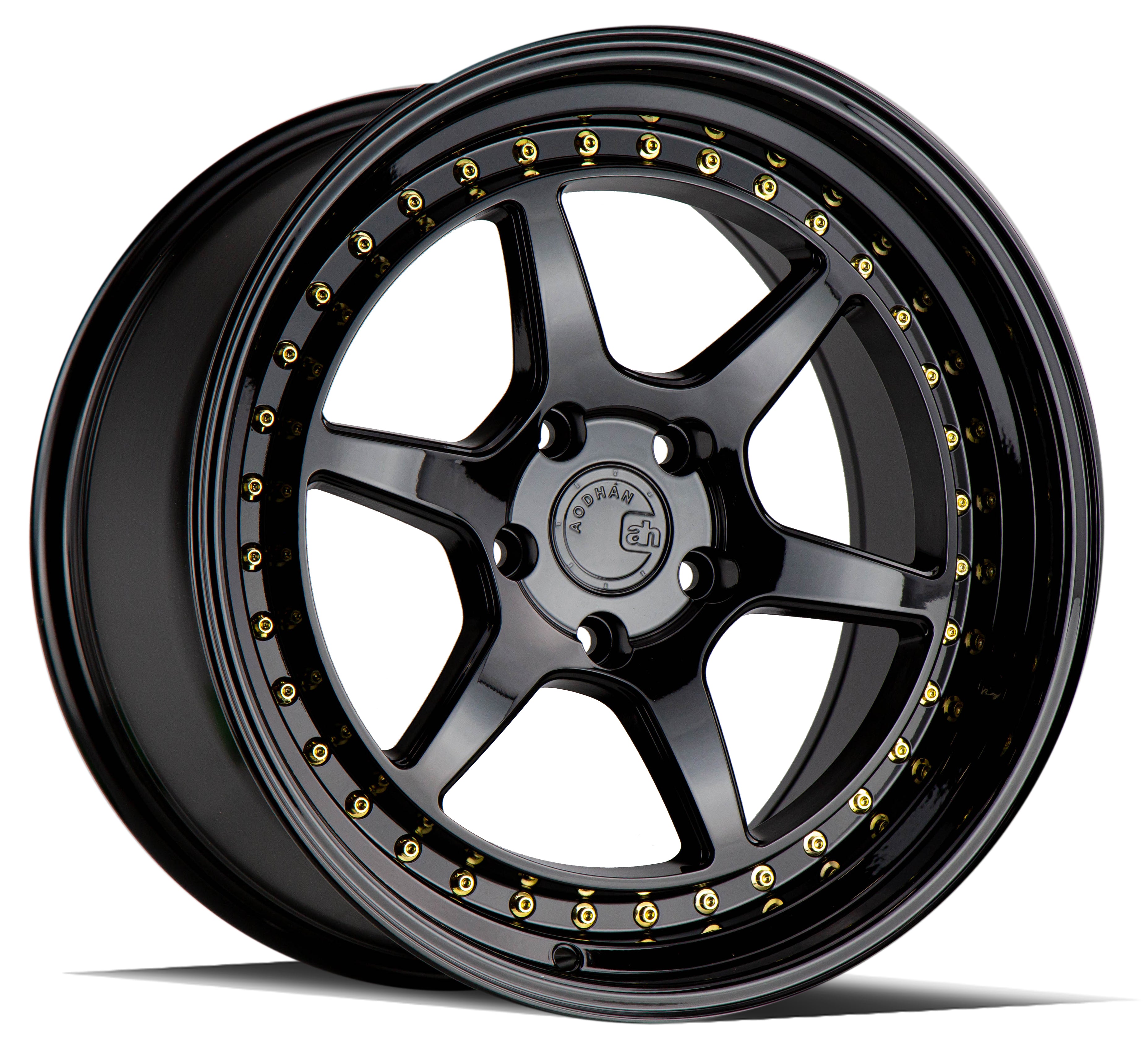 AodHan DS09 (DPF®) Gloss Black W /Gold Rivets