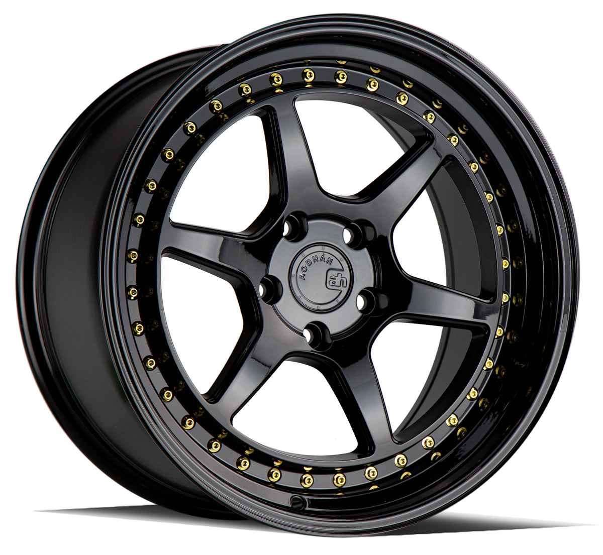 AodHan DS09 (DPF®) Gloss Black W /Gold Rivets