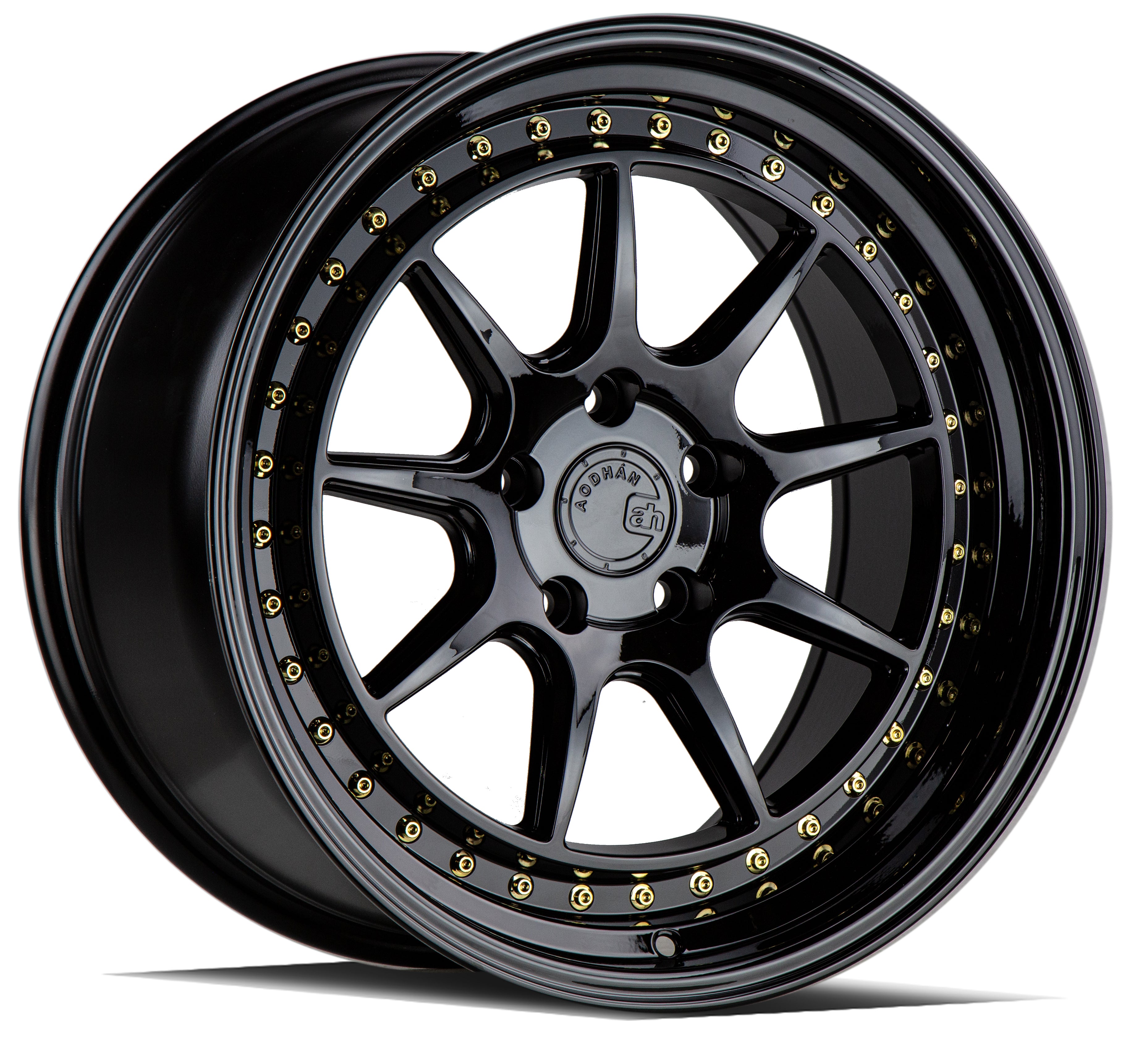 AodHan DS-X (DPF®) Gloss Black W /Gold Rivets