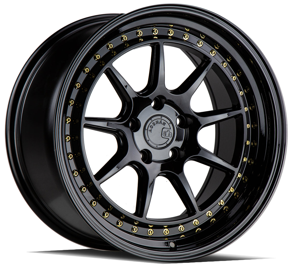 AodHan DS-X (DPF®) Gloss Black W /Gold Rivets