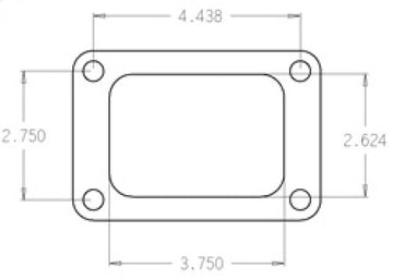 Cometic Garrett T6 .010in Rubber Coated Stainless Turbo Inlet Flange Gasket
