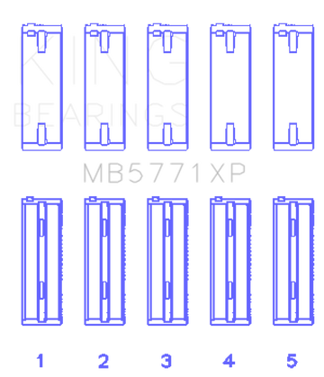 King Engine Bearings Hyundai G4KF Crankshaft Main Bearing Set