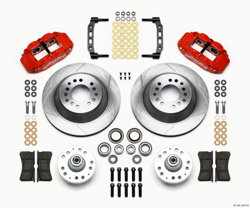 Wilwood Narrow Superlite 6R Front Hub & 1PC Rtr Kit 12.88in-Red 74-80 Pinto Disc Spindle only