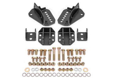 BMR 64-72 GM A-Body Coilover Conversion Kit Rear Adjust Shock Mt w/o CAB - Black Hammertone