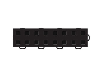 WeatherTech TechFloor - 3in X 12in Tiles(Right Loop) - Black/Black **Order in Qtys of 10