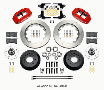 Wilwood Narrow Superlite 6R Front Hub Kit 14.00in Red 82-92 Camaro//Firebird
