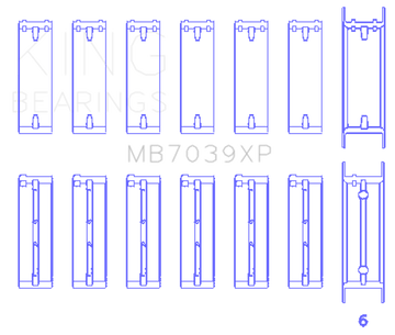 King Engine Bearings BMW M20/M50 2.0L/2.5L/2.7L Performance Main Bearing Set - Size STD