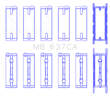 King Engine Bearings BMW S85B50A Main Bearing Set (Size .25)
