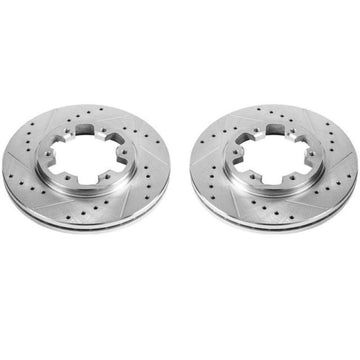 Power Stop 85-86 Nissan 720 Front Evolution Drilled & Slotted Rotors - Pair