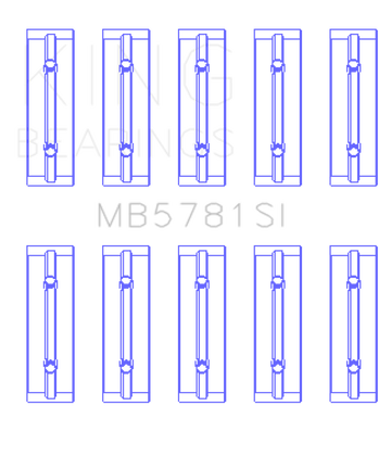 King Engine Bearings Nissan MR18DE / MR20DE (Size STD) Main Bearing Set