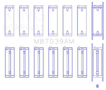 King Engine Bearings BMW M51/M57 Main Bearing Set - Size STD