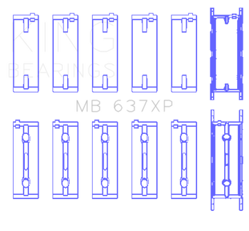 King Engine Bearings BMW S85B50A Crankshaft Main Bearings - Size STD