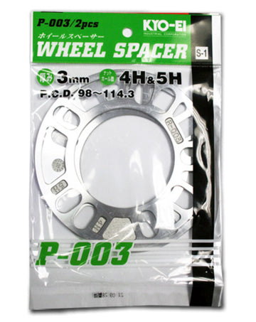 Espaciadores universales Project Kics de 3 mm (paquete de 2)