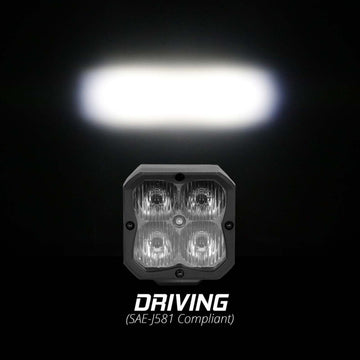 XK Glow XKchrome 20w LED Cube Light w/ RGB Accent Light - Driving Beam