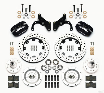 Wilwood Forged Dynalite Front Kit 12.19in Drilled 69-70 Impala Drum/Disc 69-82 Vette