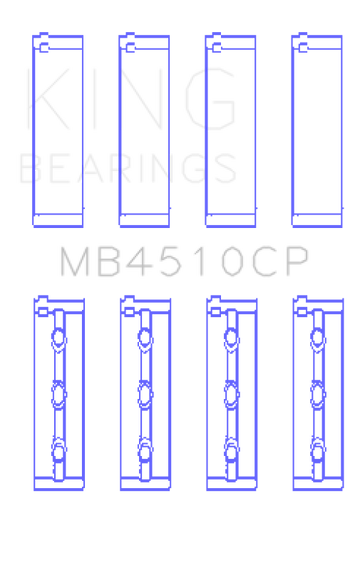 King Engine Bearings Nissan Vq40DE (Size +0.50mm) Main Bearing Set