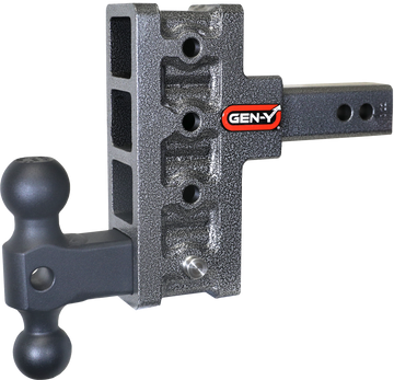 Gen-Y Mega Duty 2in Shank 5in Offset Drop 1.5K TW 10K Hitch w/GH-031 Dual-Ball