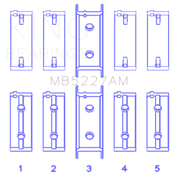 King Engine Bearings Mitsubishi 4G63/4G63T (92) (Size +0.75mm) Main Bearing Set