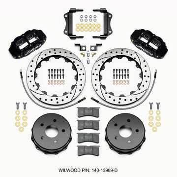 Wilwood Narrow Superlite 4R Rear Kit 12.88in Drilled 2007-up Jeep JK w/Lines