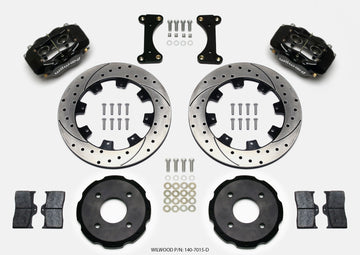Wilwood Forged Dynalite Front Hat Kit 12.19in Drilled 2002 Mitsubishi Lancer