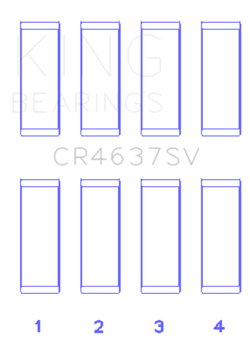 King Engine Bearings Audi BYT/CDNC/CCZD/CPSA (Size 0.50) Connecting Rod Bearing Set