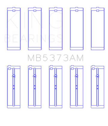 King Engine Bearings Nissan Ga14DE/Ga16DE/Qg18DE (Size +0.25mm) Main Bearing Set
