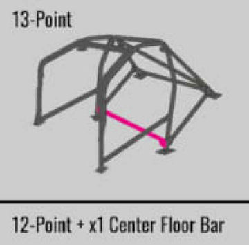 Cusco Safety21 2-Pssgr 13-Point BLK DASH-THRU Roll Cage Subaru 01-07 WRX GDA/STi GDB (S/O/No Cancel)