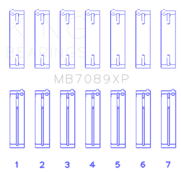 King Engine Bearings Volkswagen VR6 2.8L Performance Main Bearing Set - Size STD