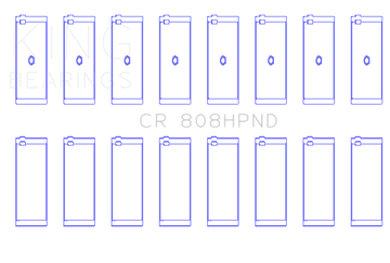 King Engine Bearings Chevrolet BBC 369-502 Gen Iv/V/Vi(Size STDX) Connecting Rod Bearing Set