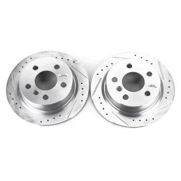 Power Stop 14-19 Mini Cooper Rear Evolution Drilled & Slotted Rotors - Pair