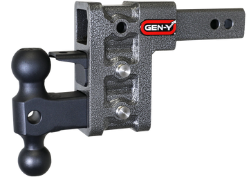 Gen-Y Mega Duty 2in Shank 5in Drop 1.5K TW 10K Hitch w/GH-031 Dual-Ball/GH-032 Pintle Lock