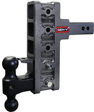 Gen-Y Mega Duty 2in Offset Shank 7.5in Drop 2K TW 10K Hitch w/GH-031 Dual-Ball/GH-032 Pintle Lock