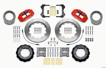 Wilwood Narrow Superlite 4R Front Hat Kit 14.00in Red 76-77 Ford Bronco Dana 44 w/Lines
