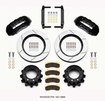 Wilwood TX6R Rear Kit 15.50in Black 2005-2012 Ford F250/F350 4WD