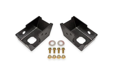 BMR 2021+ Ford Bronco (Exc. Bronco Sport) Rear Shock Mount Skid Plates - Black Hammertone