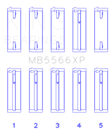 King Engine Bearings Audi A4 1.8L AEB Performance Main Bearing Set - Size STD