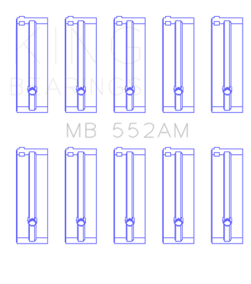 King Engine Bearings Toyota 3T/Tg/12T/4Tg (Size +0.25mm) Main Bearing Set