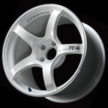 Advan TC4 15x7.0 +42 4x100 Racing White Metallic and Ring Wheel