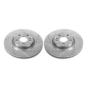 Power Stop 12-15 Land Rover Range Rover Evoque Front Evolution Drilled & Slotted Rotors - Pair