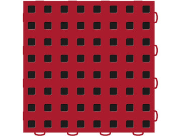 WeatherTech TechFloor - 12in X 12in Tiles - Red/Black **Order in Qtys of 10