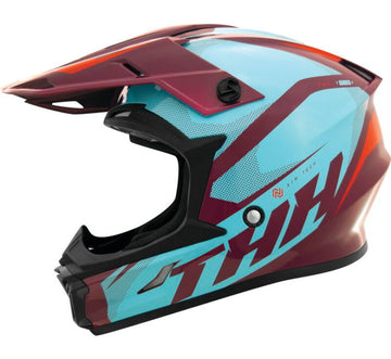 THH Helmets T710XR Airtech Burgundy/Blue Youth - Large