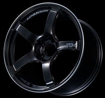 Advan TC4 15x5.5 +45 4x100 Black Gunmetallic and Ring Wheel
