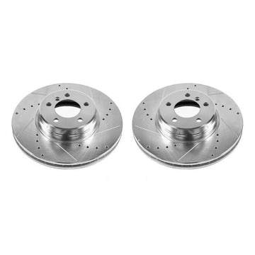 Power Stop 03-05 Land Rover Range Rover Front Evolution Drilled & Slotted Rotors - Pair